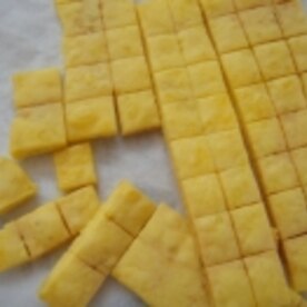 ワンコ用 さつまいもの四角いボーロ レシピ 作り方 By Mint74 楽天レシピ ワンコ用 さつまいもの四角いボーロ レシピ 作り方 By Mint74 楽天レシピ